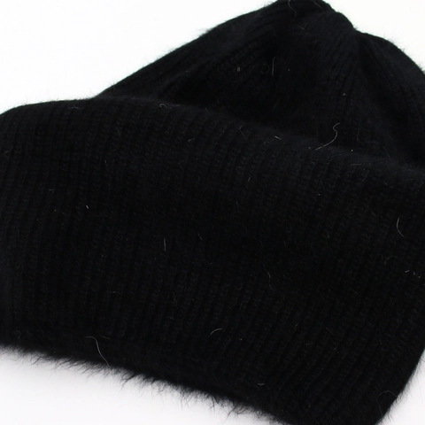 Gorro De Punto Color Sólido Suave Felpa Cálido Acanalado Gorro De Calavera Para Invierno Casual Aire Libre Moda