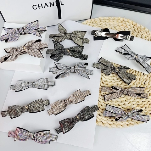 Molletta Per Capelli Con Fiocco In Strass Brillante Fermaglio A Molla Elegante Stile Coreano Accessori Per Capelli Vintage Per Donna