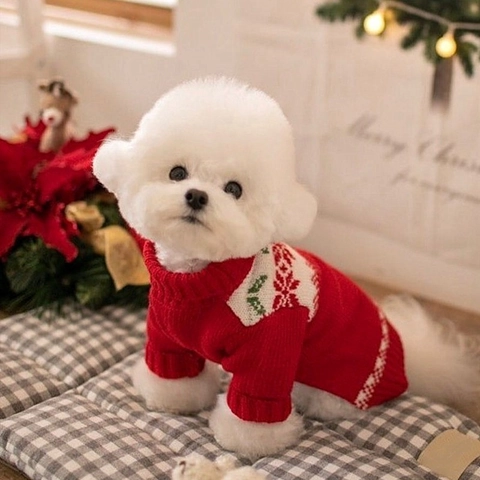 Huisdier Hond Kersttrui Puppy Warme Gebreide Trui Winter Schattige Vakantie Kleding Voor Kleine Middelgrote Honden En Katten
