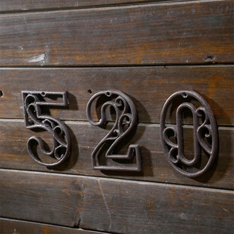 Gietijzeren Decoratieve Huisnummers Letters Metaal Retro DIY Deur Adresbord Voor Café Bar Wanddecoratie