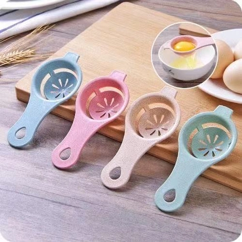 Wheat Straw Egg White Separator Yolk Filter Slotted Spoon Kitchen Baking Cooking Tool Eco Friendly Manual Portable