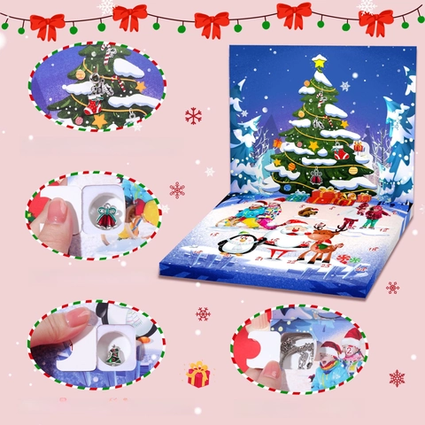 Kerst Adventskalender DIY Sieraden Maken Kit Armband Set Voor Meisjes Vakantie Feest Decoratie Charms Kralen Feestelijk Cadeau