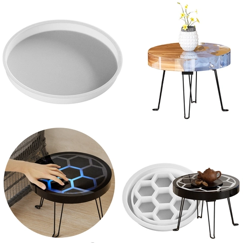 Stampo In Silicone Resina Tavolo Fiume Nido Ape Rotondo Grande DIY Tavolino Vassoio Fusione Epossidica Artigianato Mobili