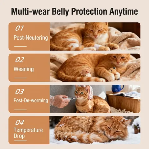 Striped Pet Jumpsuit Thermal Dralon Fabric Bear Embroidery Sailor Collar For Cats Dogs Post-Surgery Recovery Soft Warm
