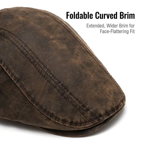 Vintage British Style Flat Cap Adjustable Newsboy Ivy Beret Hat For Men Women Warm Windproof Cotton