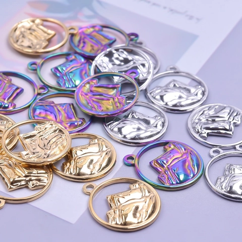 Collana con Ciondolo a Montagna in Acciaio Inossidabile Minimalista per Donna Uomo Oro Argento Arcobaleno Gioielli Natura
