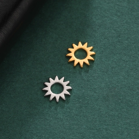 Edelstahl Anhänger Charms Stern Mond Sonne Sechseck Für DIY Schmuckherstellung Halsketten Armbänder Ohrringe Minimalistisch Poliert
