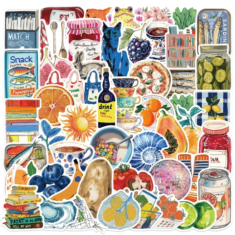 Vintage Aesthetic Graffiti Stickers Decorative DIY Stationery Waterproof Decals For Laptop Luggage Journal Notebook
