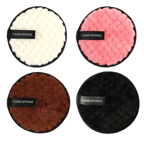 Mikrofaser Make-Up Entferner Pads Wiederverwendbare Runde Gesichtsreinigungsschwamm Doppelseitig Waschbar Beauty Tools
