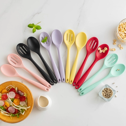 Cucchiaio In Silicone Integrato E Schiumarola Resistente Al Calore Antiaderente Per Uso Alimentare Utensile Da Cucina