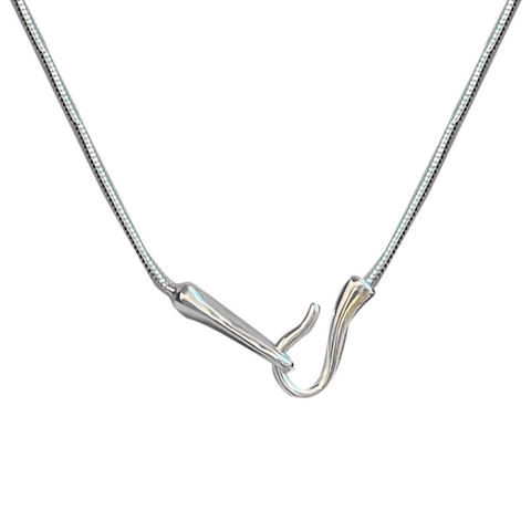 Minimalist Copper Snake Chain Necklace For Women Silver Plated Fish Hook Clasp Heavy Industrial Style Chain Only Without Pendant Jewelry