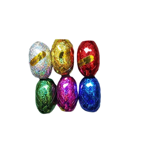 Holographic Curling Ribbon Laser Metallic Plastic Balloon String For Wedding Birthday Party Decor Gift Wrapping Colorful