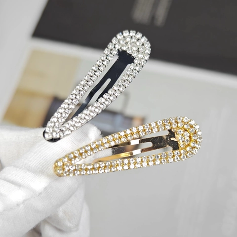 Strass Haarclip Wasserstropfen Legierung Schnapp Spangen Funkelnde Minimalistische Kopfbedeckung Für Frauen Und Mädchen