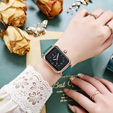 Orologio Al Quarzo Quadrato Da Donna Moda Retrò Orologio Da Polso Analogico Con Cinturino In Silicone Cassa In Lega Di Zinco