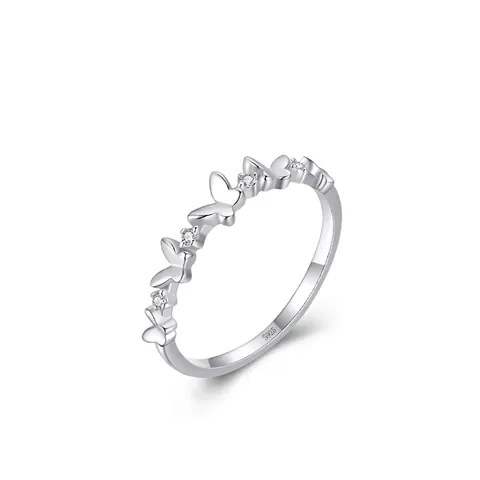 Anello Farfalla In Argento Sterling 925 Con Zircone Micro Incassato Gioielli Di Moda Delicati Da Donna