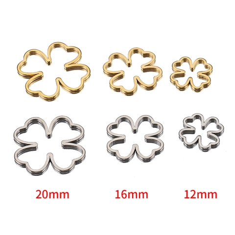 Hollow Clover Charms Pendants Stainless Steel DIY Jewelry Making Accessories For Bracelet Necklace Fashion Women
