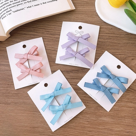Pinces À Cheveux Nœud En Ruban De Satin Style Ballet Fait Main Accessoire De Coiffure Princesse Douce Petite Barrette