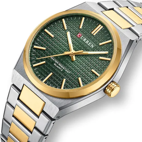 Luxury Men Women Business Quartz Watch Stainless Steel Waterproof Luminous Couple Wristwatch With Date Display Grid Dial