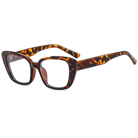 Cat Eye Square Eyewear Frames For Women Retro Fashionable Non Prescription Clear Lens PC Frame Lightweight