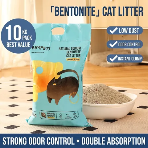 Natural Sodium Bentonite Cat Litter Mineral Fast Clumping Low Dust Strong Deodorizing Pet Cleaning Supplies