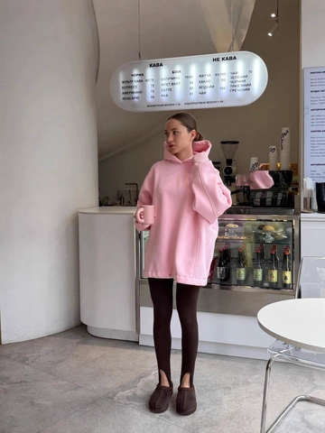 Women Oversized Cotton Hooded Sweatshirt Long Sleeve Cartoon Duck Slogan Print Dropped Shoulder Streetwear Casual Hoodie