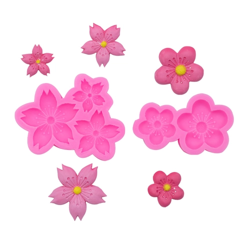 Stampo In Silicone Fiori Di Ciliegio Per Decorazione Torte Fondant Cioccolato Argilla DIY Forma Floreale Resistente Al Calore