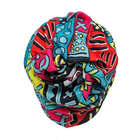 Bonnet Beanie Slouchy Unisexe Imprimé Graffiti Géométrique Multicolore Pour Extérieur Printemps Été Respirant Fin