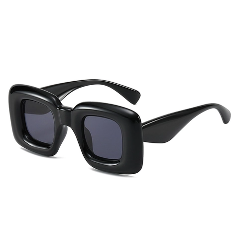 Chunky Square Sunglasses Y2K Fashion Inflated Thick Frame UV400 Protection PC Material Trendy Eyewear For Men Women