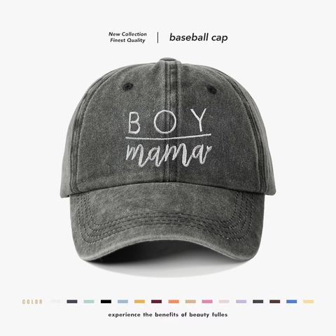 Cappellino Da Baseball In Cotone Lavato Vintage Distressed Dad Hat Con Ricamo Boy Mama Protezione Solare Casual Unisex