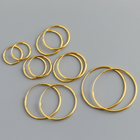 Pendientes De Aro Plata De Ley 925 Joyería Geométrica Pulida Minimalista Accesorio De Moda Para Mujeres