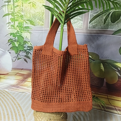 Strick Häkeln Durchbrochene Mesh Tote Tasche Sommer Strand Handtasche Leicht Atmungsaktiv Gewebte Schultertasche Für Damen