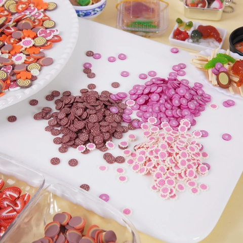 Polymer Clay Slices Simulation Food DIY Material For Slime Filler Nail Art Miniature Accessories Colorful Various Shapes