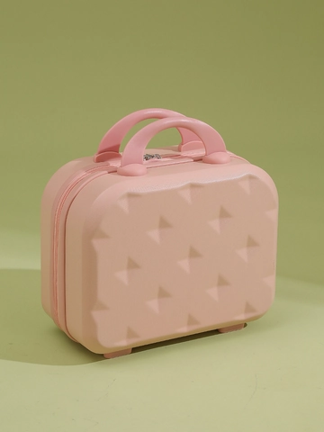 Custodia Per Trucco Portatile Mini Valigia Guscio Rigido ABS PC Impermeabile Texture Geometrica Scatola Di Immagazzinaggio Da Viaggio
