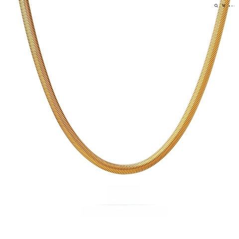 Minimalistische Effen Kleur 304 Roestvrij Staal 18k Vergulde Ketting