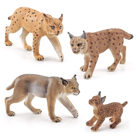 Simulatie Wilde Dieren Lynx Figuren Plastic Realistische Boskat Modellen Voor Educatief Spel En Bureau Decoratie
