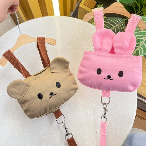 Arnés Mochila Para Perro Animal Dibujos Animados Y Correa Lona Ajustable Correa De Pecho Para Perros Pequeños Gatos