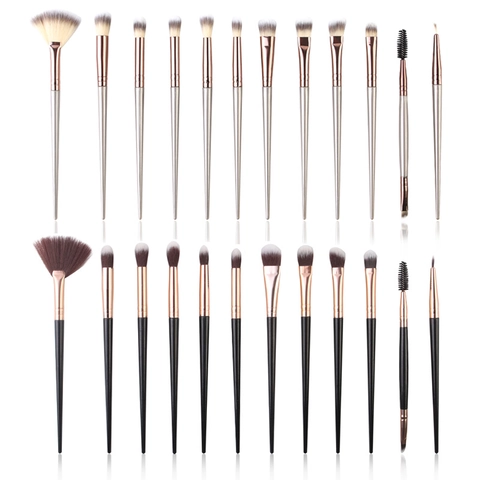 Professional Makeup Brush Kit For Eyeshadow Highlighter Synthetic Fiber Plastic Handle Cosmetic Beauty Tools