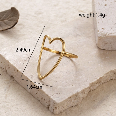 Herzform Schmuck Für Frauen Titanstahl Vergoldet Hohl Vintage Französischer Stil Halskette Armband Ohrringe Ring