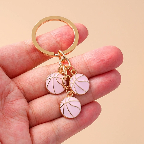 Llavero de Baloncesto de Aleación Tema Deportivo Colgante de Goteo de Aceite Amuleto de Bolso Accesorios Para Hombres Mujeres