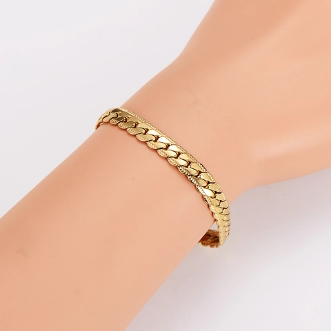 Bracciale A Catena Curb Acciaio Inossidabile 304 Vintage Hip Hop Punk Gioielli Minimalisti Per Uomo Donna Galvanizzato