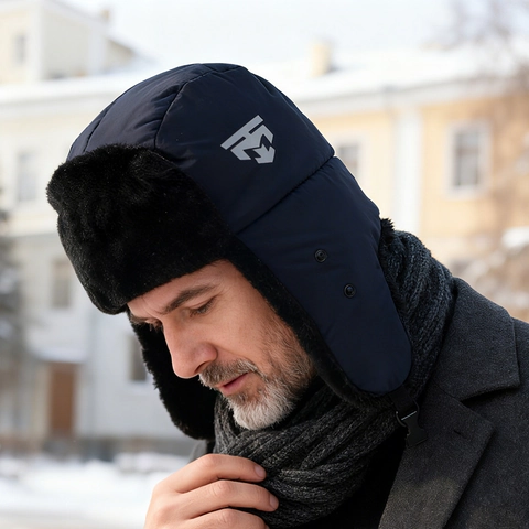 Cappello Da Cacciatore Invernale Da Uomo Antivento Impermeabile Fodera In Pelliccia Sintetica Ispessita Protezione Per Le Orecchie Maschera Rimovibile Ushanka Caldo