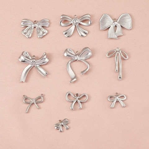 Colgantes De Lazo 304 Acero Inoxidable Charms Para DIY Fabricación De Joyas Accesorios De Collar Pulido Espejo