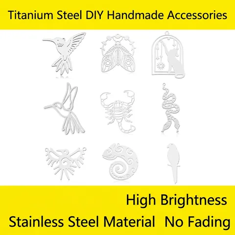Tieranhänger Edelstahl Hohl Ausgehöhlt DIY Schmuckherstellung Zubehör Für Halskette Armband Basteln