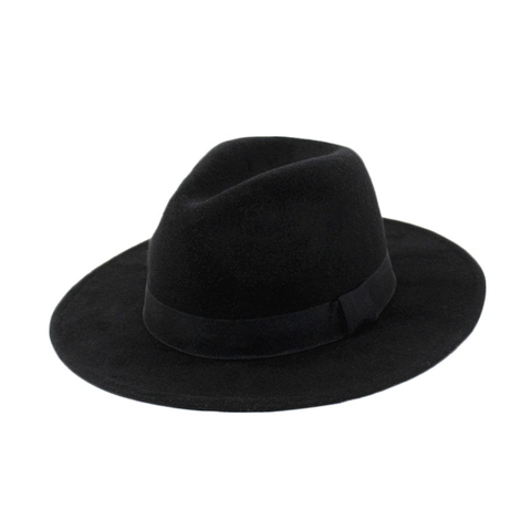 Classic Retro Fedora Hat Wide Brim Cotton Polyester Felt Jazz Cap With Ribbon Band For Men Women Vintage Style Adjustable