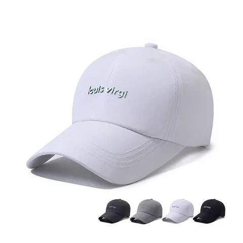 Sneldrogende Honkbalpet Polyester Letterborduring Zonbescherming Verstelbare Sportmuts Unisex