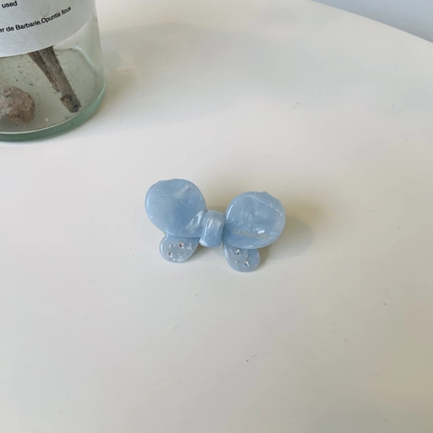 Pinza de Pelo de Mariposa de Acetato Coreana Dulce Con Diamantes de Imitación Color Macaron Clip de Pico de Pato Mujer