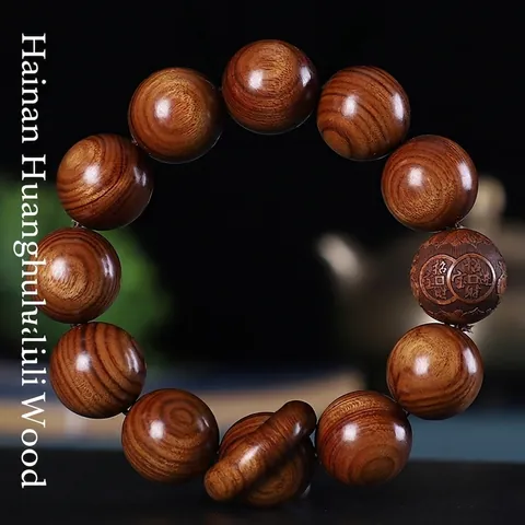 Naturholz Perlenarmband Sandelholz Palisander Ethno Buddhistische Gebetsperlen Geschnitztes Glück Hand Schnur Für Herren Damen