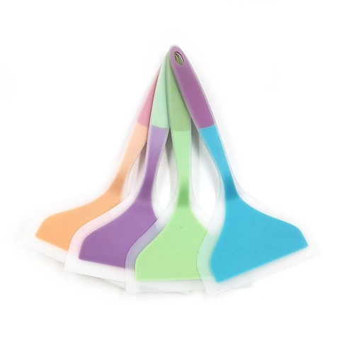 Spatola In Silicone A Bocca Larga Resistente Al Calore Girandola Per Omelette Pancake Manico In Plastica Antiaderente