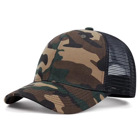 Trucker Hat Mesh Breathable Baseball Cap Curved Brim Adjustable Outdoor Sports Fashion Unisex Sun Protection