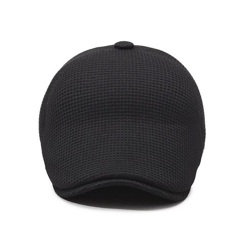 Men's Ivy Cap Fleece Lined Winter Hat With Foldable Ear Flaps Warm Cotton Knit Flat Cap Adjustable Casual For Men